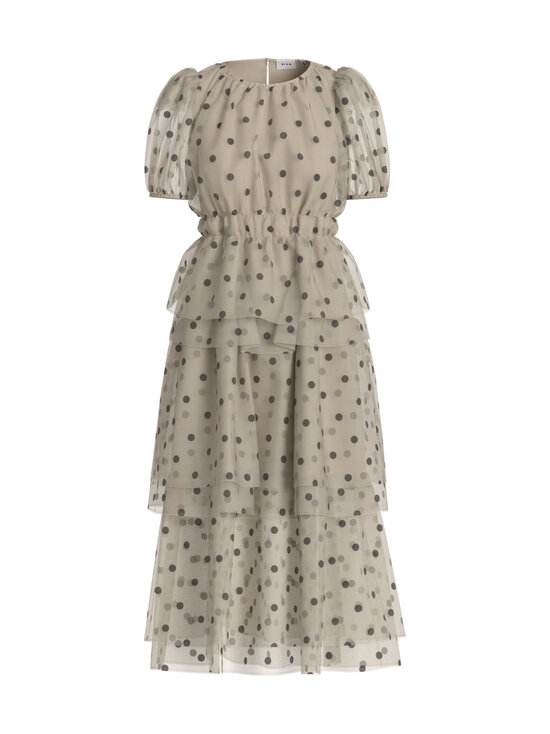 Vila - Vivane O-Neck -midimekko - BIRCH AOP:BLACK DOTS | Stockmann - photo 1