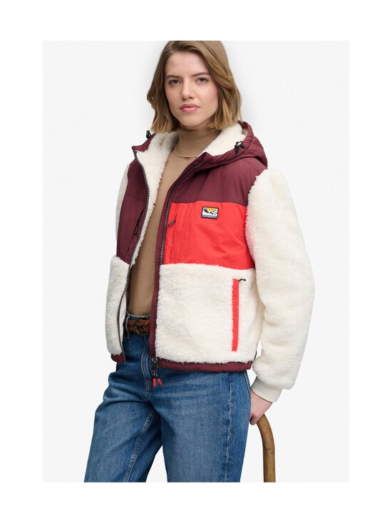 Superdry - Super Soft Hybrid -takki - M3Z DESERT BONE OFF WHITE/PORT RED | Stockmann - photo 7