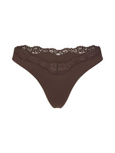 SKIMS - Fits Everybody Lace Dipped -stringit - ESPRESSO | Stockmann