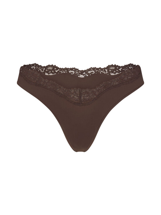 SKIMS - Fits Everybody Lace Dipped -stringit - ESPRESSO | Stockmann - photo 1