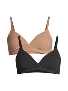 SKIMS - Fits Everybody Crossover Bralette - rintaliivit 2-pack - SIENNA AND ONYX | Stockmann
