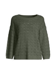 NOOM - Kampsun Madelyn Crochet - KHAKI GREEN SOLID | Stockmann