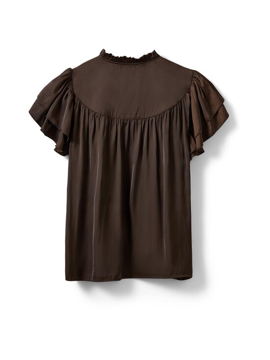 Sofie Schnoor - Lalilasw Frill Top -pusero - 7162 INTENSE BROWN | Stockmann - photo 2