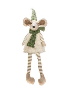 Weiste - Furry mouse with hat -joulukoriste - GREEN | Stockmann