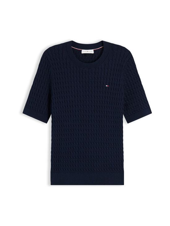 Tommy Hilfiger - Fine C-Neck -palmikkoneule - C1G DARK NIGHT NAVY | Stockmann - photo 1