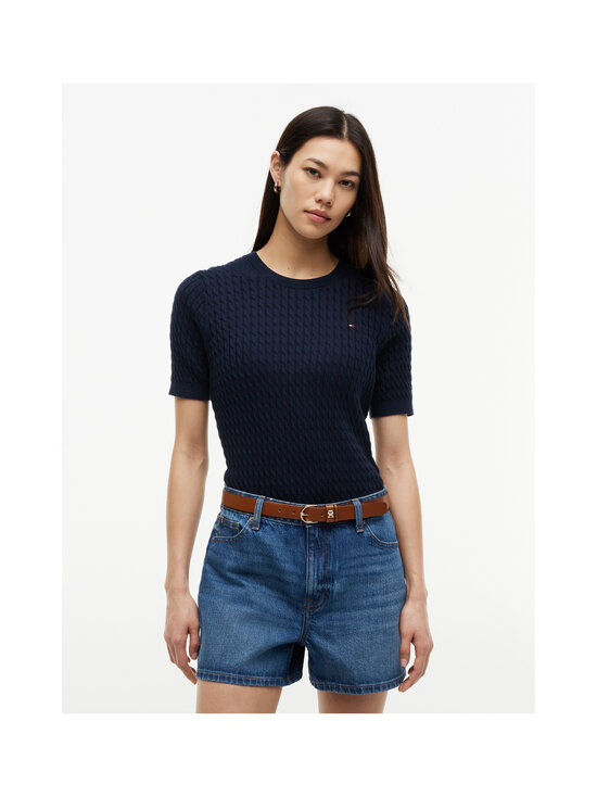 Tommy Hilfiger - Fine C-Neck -palmikkoneule - C1G DARK NIGHT NAVY | Stockmann - photo 3