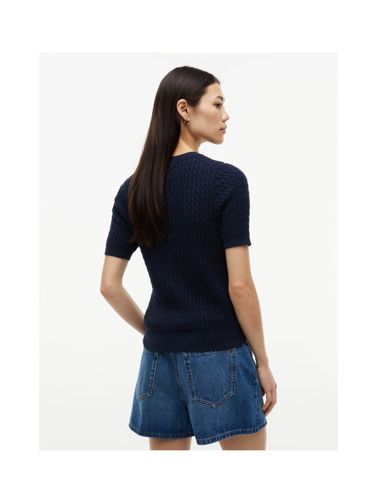Tommy Hilfiger - Fine C-Neck -palmikkoneule - C1G DARK NIGHT NAVY | Stockmann - photo 4