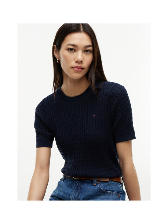 Tommy Hilfiger - Fine C-Neck -palmikkoneule - C1G DARK NIGHT NAVY | Stockmann - photo 5