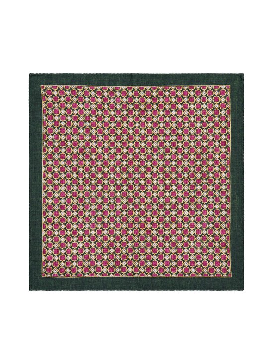 Stockholm Kravatt - Square & Paisley -silkkitaskuliina - 3 GREEN/FUXIA/BROWN | Stockmann - photo 1