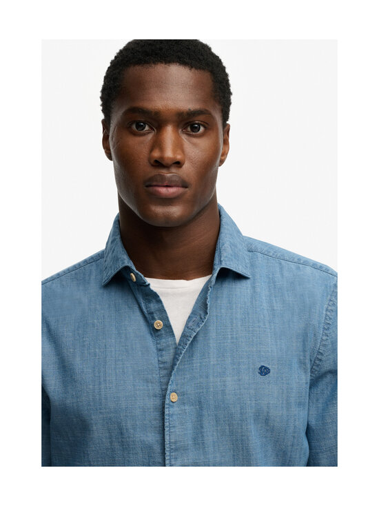 Superdry - Essentials Chambray -kauluspaita - BIU WASHED INDIGO | Stockmann - photo 6