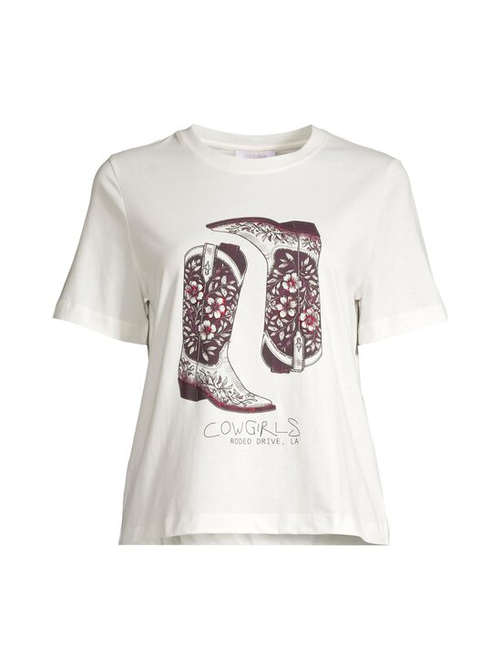 rich & royal - Elegant Fit Cow Girl t-paita - PEARL WHITE 113 - photo 1 rich & royal - Elegant Fit Cow Girl t-paita - PEARL WHITE 113 | Stockmann - photo 1