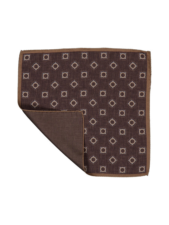 Oscar Jacobson - Siidist taskurätt Silk Print - 532 DARK MUD BROWN | Stockmann - photo 2