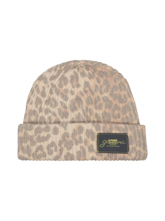 Ganni - Printed Leopard -neulepipo - 859 ALMOND MILK | Stockmann - photo 1