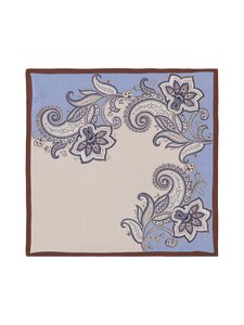 Stockholm Kravatt - Big Paisley -silkkitaskuliina - 3 LIGTH BLUE/BROWN | Stockmann