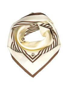 lescarf - Zīda šalle ar svītrām - CREAM & MOCHA MOUSSE | Stockmann