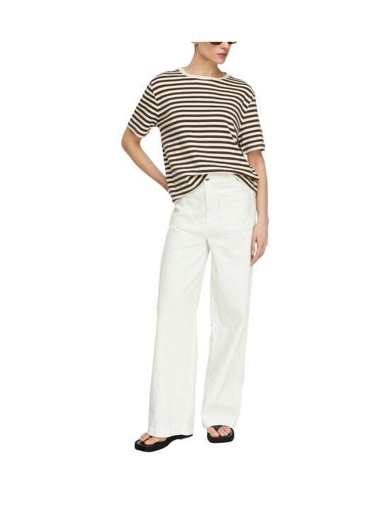 Comma - Striped t-paita - 89G0 BROWN STRIBE | Stockmann - photo 2