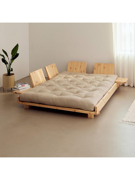 Karup - Social-vuodesohva 4 selkänojaa + 2 sivupöytää ruskea/mänty 140 x 200 cm - BEIGE | Stockmann - photo 3