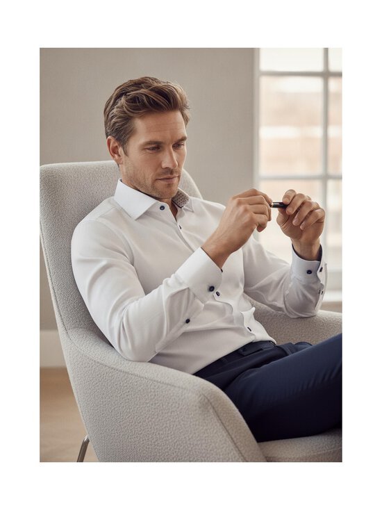 Olymp - Triiksärk Modern Fit Extra Long Sleeve Contrast, eriti pikad varrukad - 00 WEISS | Stockmann - photo 3