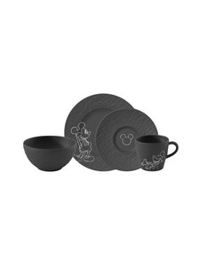 Villeroy & Boch - Manufacture Rock Mickey Breakfast -astiasto 4-osainen - BLACK | Stockmann