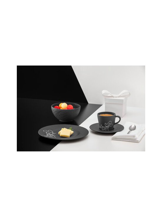 Villeroy & Boch - Manufacture Rock Mickey Breakfast -astiasto 4-osainen - BLACK | Stockmann - photo 2