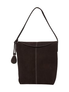 Flattered - Alda Shoulder -nahkalaukku - 001 CHOCOLATE | Stockmann