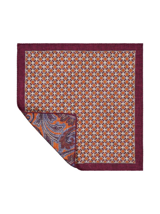 Stockholm Kravatt - Square & Paisley -silkkitaskuliina - 4 WINE/ORANGE/ BROWN | Stockmann - photo 2