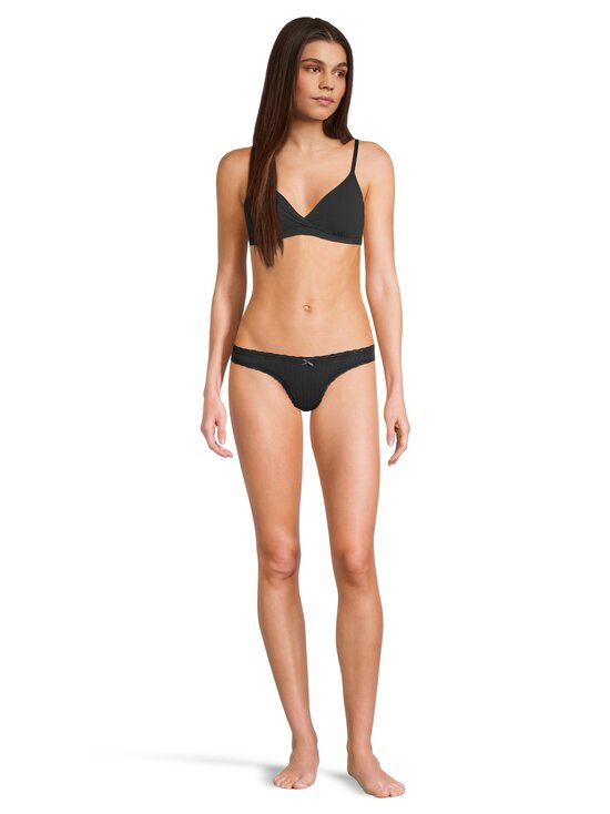 SKIMS - Cotton Pointelle Lace Trim -stringit - SOOT TONAL | Stockmann - photo 4