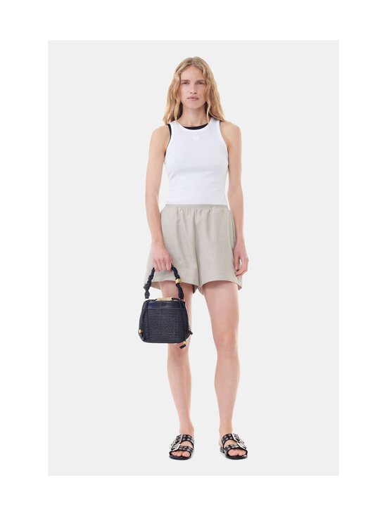 Ganni - Soft Rib Tank -toppi - 151 BRIGHT WHITE | Stockmann - photo 2