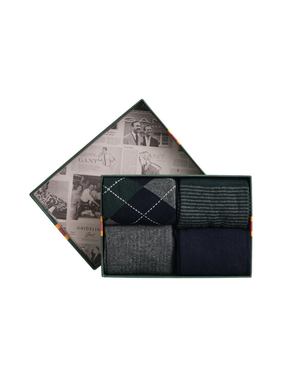 GANT - Argyle and Stripe -sukat 4-pack - 410 MARINE | Stockmann - photo 1