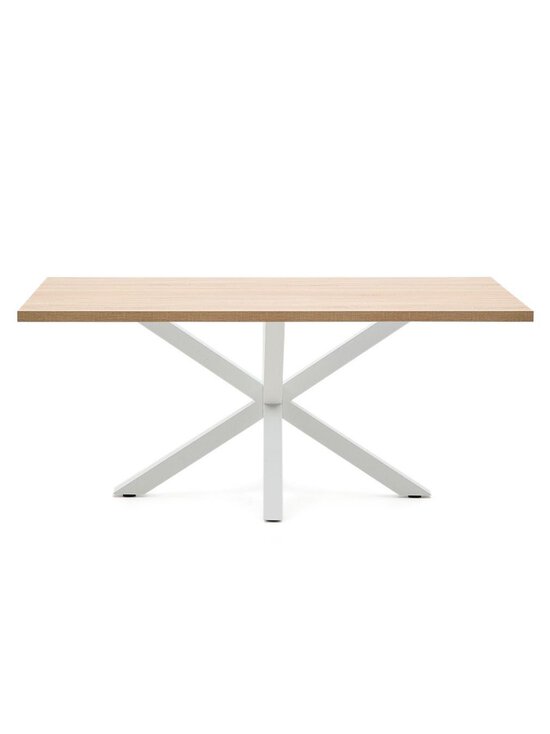 Kave Home - Argo-ruokapöytä tammenvärinen melamiini / valkoinen 180 x 100 cm - BROWN | Stockmann - photo 1