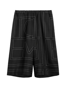 TOTEME - Monogram Silk -pyjamashortsit - 001 BLACK | Stockmann