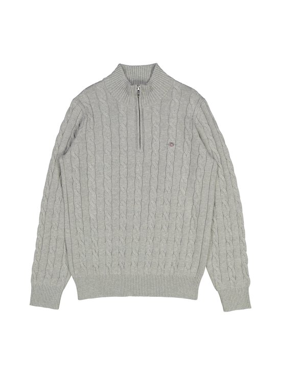 GANT - Cotton Cable Half Zip -palmikkoneule - 93 GREY MELANGE - photo 1 GANT - Cotton Cable Half Zip -palmikkoneule - 93 GREY MELANGE | Stockmann - photo 1
