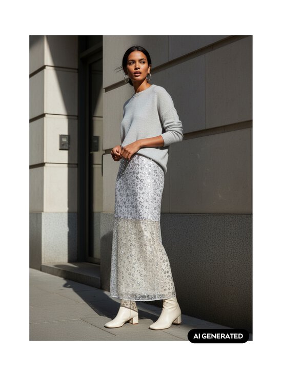 Vila - ViGlita-midihame - SILVER | Stockmann - photo 3