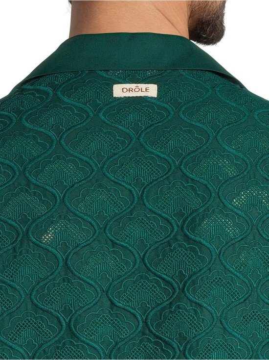 Drôle de Monsieur - Brodée Tapisserie -kauluspaita - DARK GREEN - photo 5 Drôle de Monsieur - Brodée Tapisserie -kauluspaita - DARK GREEN | Stockmann - photo 5