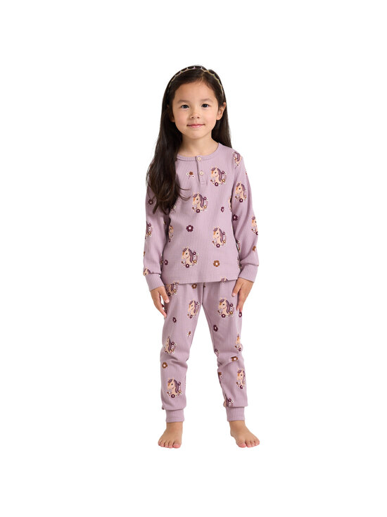 Lindex - Ribbed-pyjama - 8121 LILAC | Stockmann - photo 3