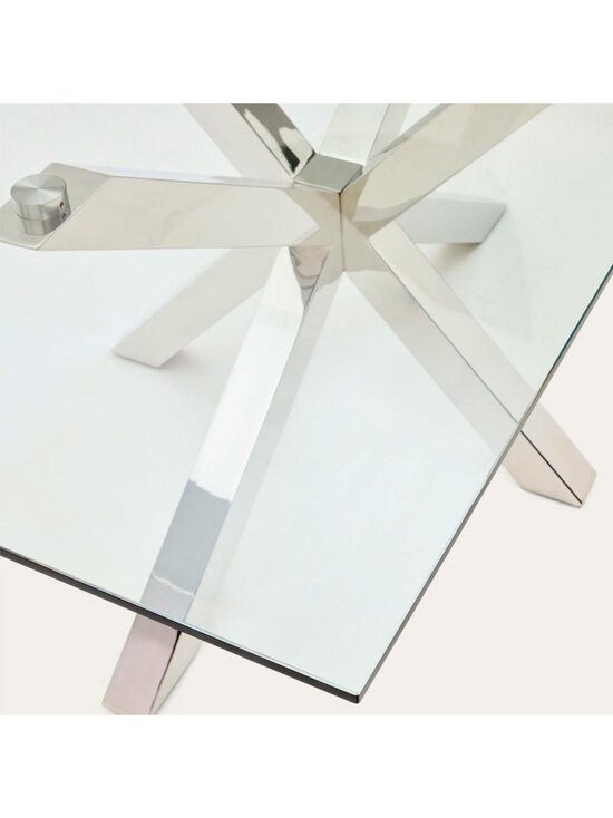 Kave Home - Argo-ruokapöytä kirkas lasi / kromi 180 x 100 cm - TRANSPR | Stockmann - photo 4
