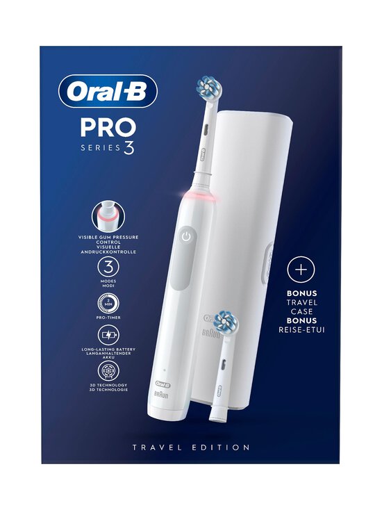Oral-B - PRO3- sähköhammasharja + matkakotelo - WHITE - photo 2 Oral-B - PRO3- sähköhammasharja + matkakotelo - WHITE | Stockmann - photo 2