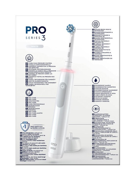 Oral-B - PRO3- sähköhammasharja + matkakotelo - WHITE - photo 3 Oral-B - PRO3- sähköhammasharja + matkakotelo - WHITE | Stockmann - photo 3