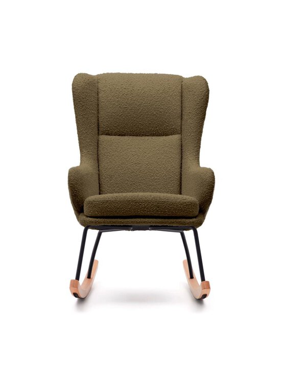 Kave Home - Maustin-keinutuoli tummanvihreä buklee - GREEN | Stockmann - photo 4