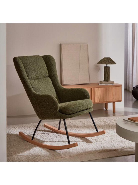 Kave Home - Maustin-keinutuoli tummanvihreä buklee - GREEN | Stockmann - photo 7