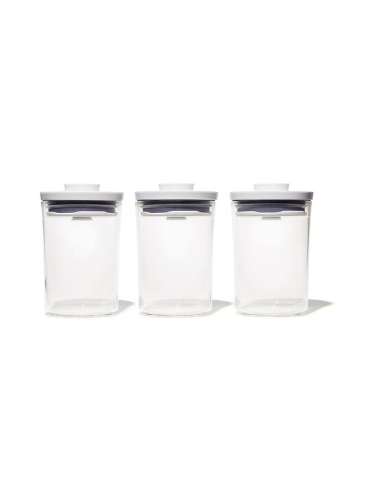 OXO - Round Mini Pop Good Grips uzglabāšanas trauku komplekts 3 x 0,6 l - CLEAR, WHITE | Stockmann - photo 1