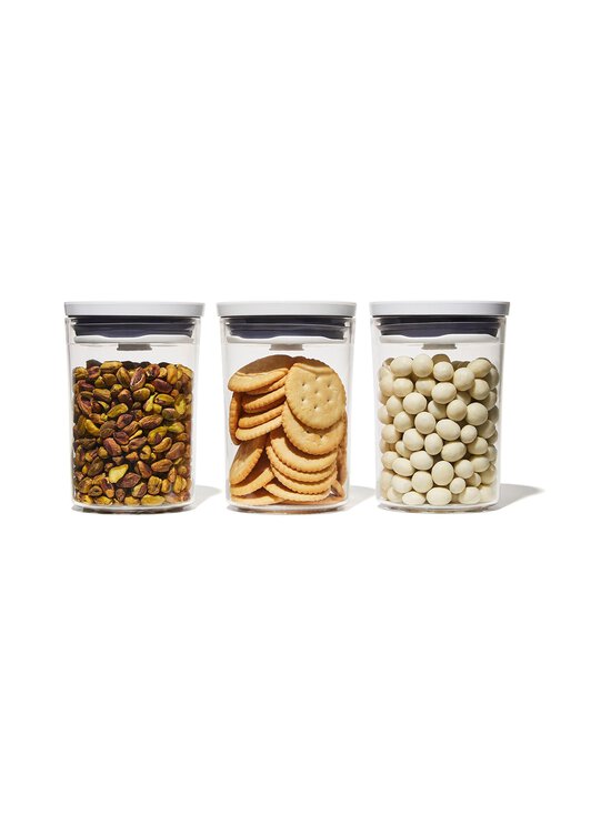 OXO - Round Mini Pop Good Grips uzglabāšanas trauku komplekts 3 x 0,6 l - CLEAR, WHITE | Stockmann - photo 2