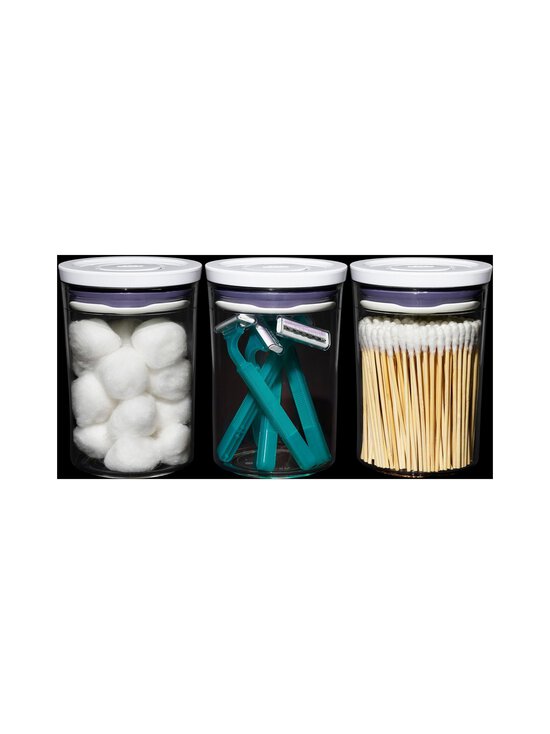 OXO - Round Mini Pop Good Grips uzglabāšanas trauku komplekts 3 x 0,6 l - CLEAR, WHITE | Stockmann - photo 3