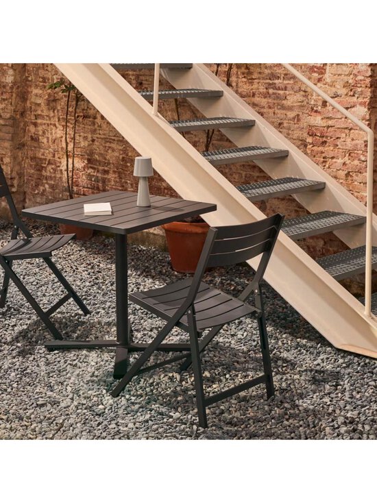 Kave Home - Torreta-taittopöytä tummanharmaa keskijalalla 70 x 70 cm - BLACK | Stockmann - photo 6