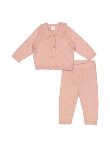 Lindex - Neuletakki ja neulehousut - 7351 DUSTY PINK | Stockmann