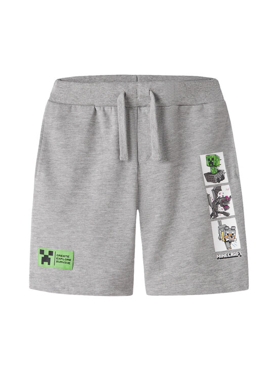 Name It - NkmMar Minecraft Regular šorti - GREY MELANGE | Stockmann - photo 1