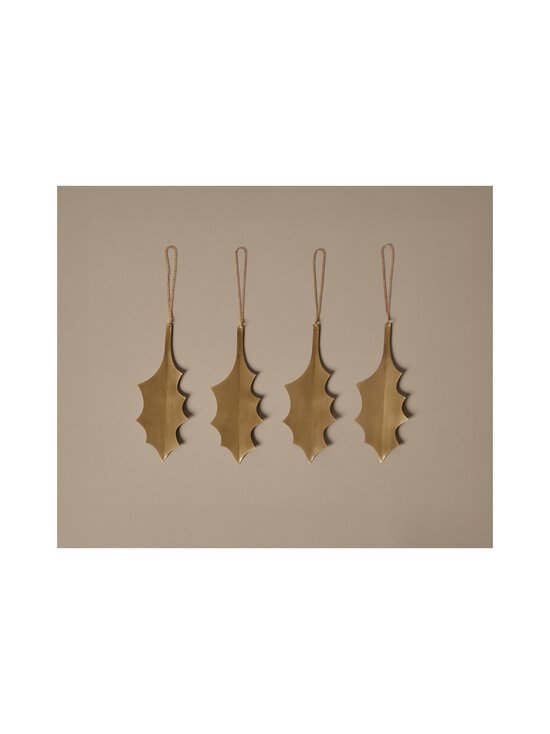 Ferm Living - Jõuluehted Holly Brass Ornaments 4 tk - BRASS - photo 2 Ferm Living - Jõuluehted Holly Brass Ornaments 4 tk - BRASS | Stockmann - photo 2