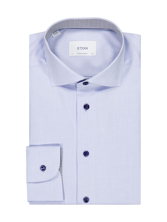 Eton - Contemporary Fit Geometric Effect Signature Twill krekls ar apkakli - 21 LIGHT BLUE | Stockmann - photo 1
