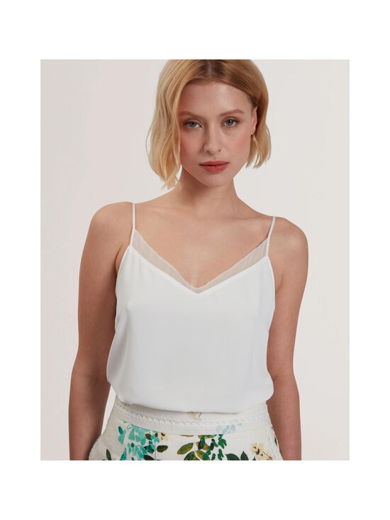 Ted Baker London - Lulea Chiffon Detail V-neck -toppi - WHITE - photo 3 Ted Baker London - Lulea Chiffon Detail V-neck -toppi - WHITE | Stockmann - photo 3