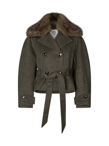SECOND FEMALE - Agola Belt -takki - 8004 BLACK OLIVE | Stockmann